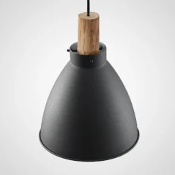 Lámpara colgante Lindby Trebale, E27, Ø 28 cm, negro, metal