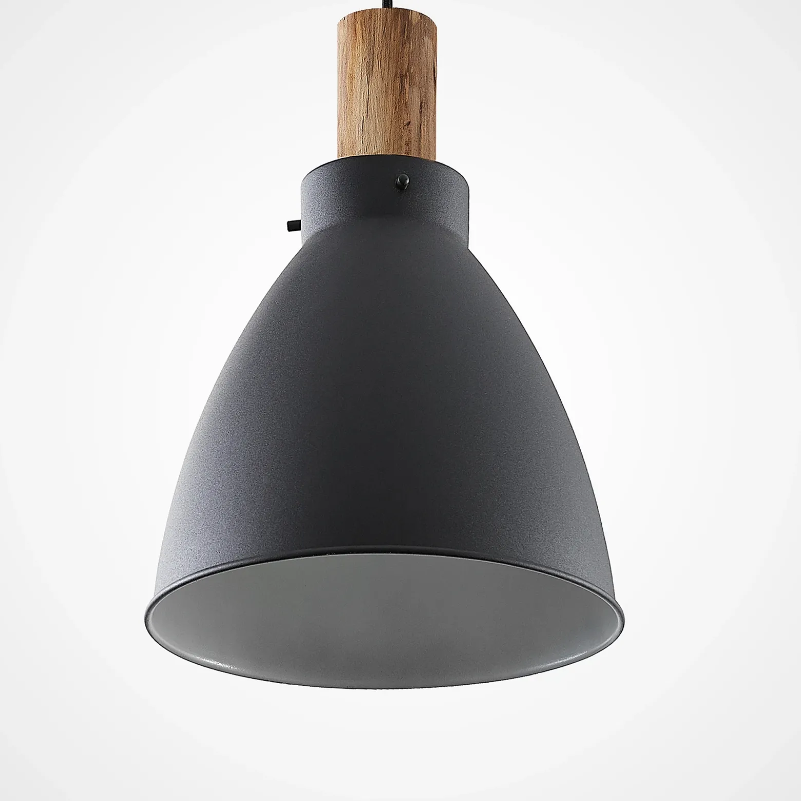 Lámpara colgante Lindby Trebale, E27, Ø 28 cm, negro, metal