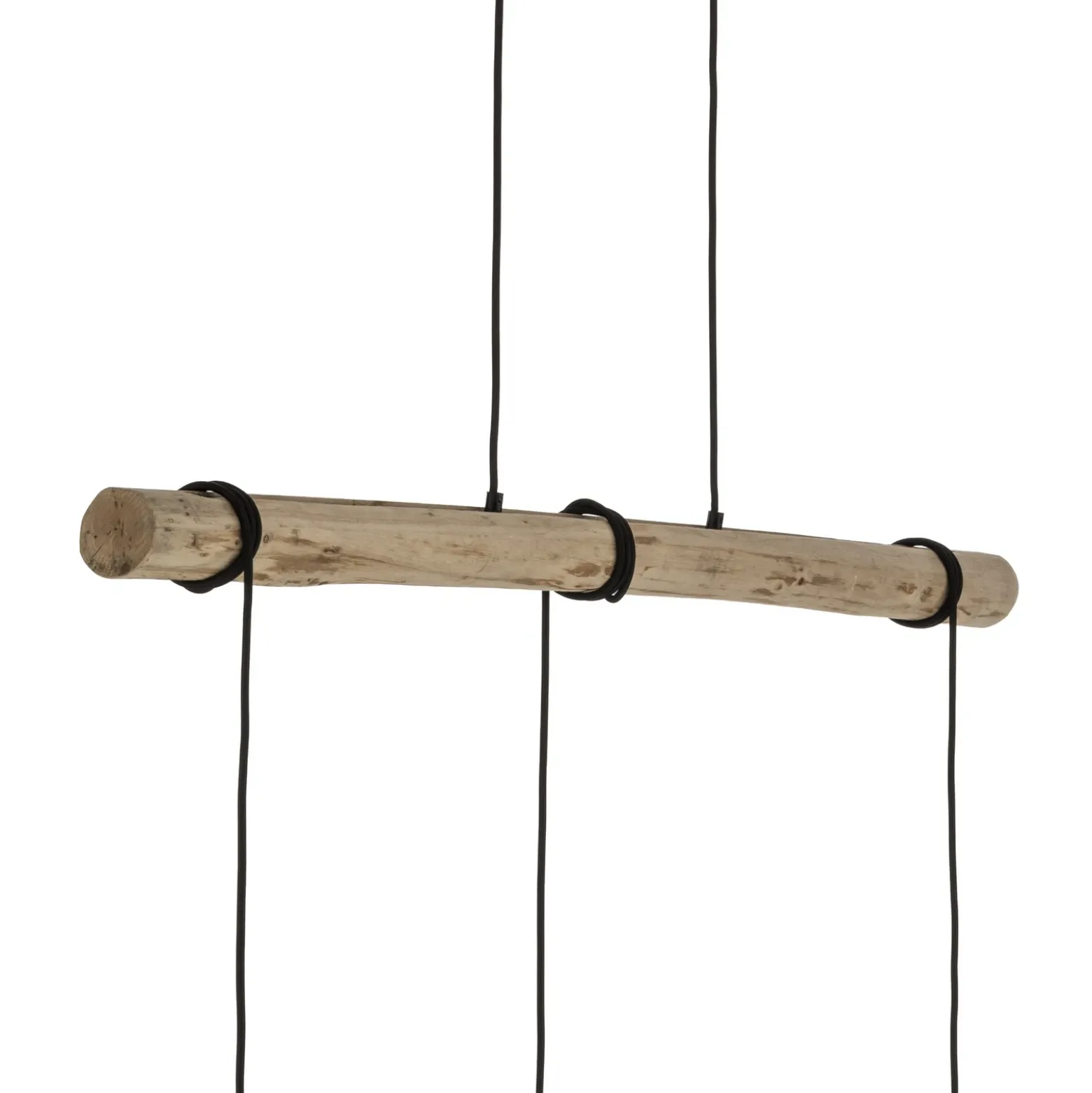 Lámpara colgante Lindby Trebale, E27, Ø 28 cm, 3 luces, madera
