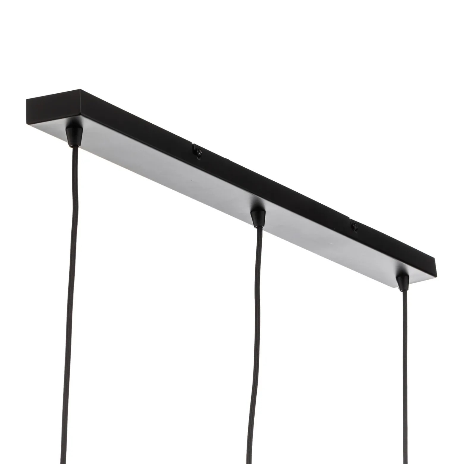 Lámpara colgante Lindby Tsomo, 950 cm, 3 luces, negro, tela