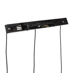 Lámpara colgante Lindby Tsomo, 950 cm, 3 luces, negro, tela