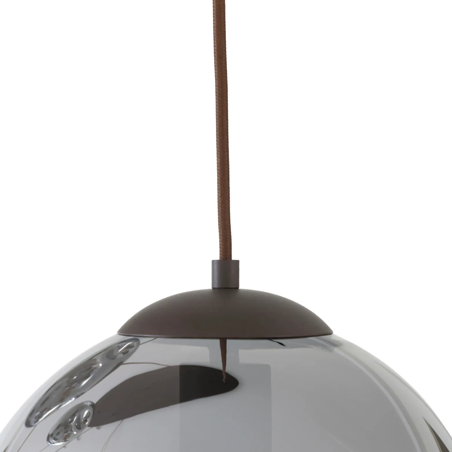 Lámpara colgante Lindby Valentina, E27, 125,5 cm de altura, gris, cristal