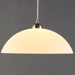 Lámpara colgante Lindby Valeria, blanca, cristal, Ø 40 cm, E27
