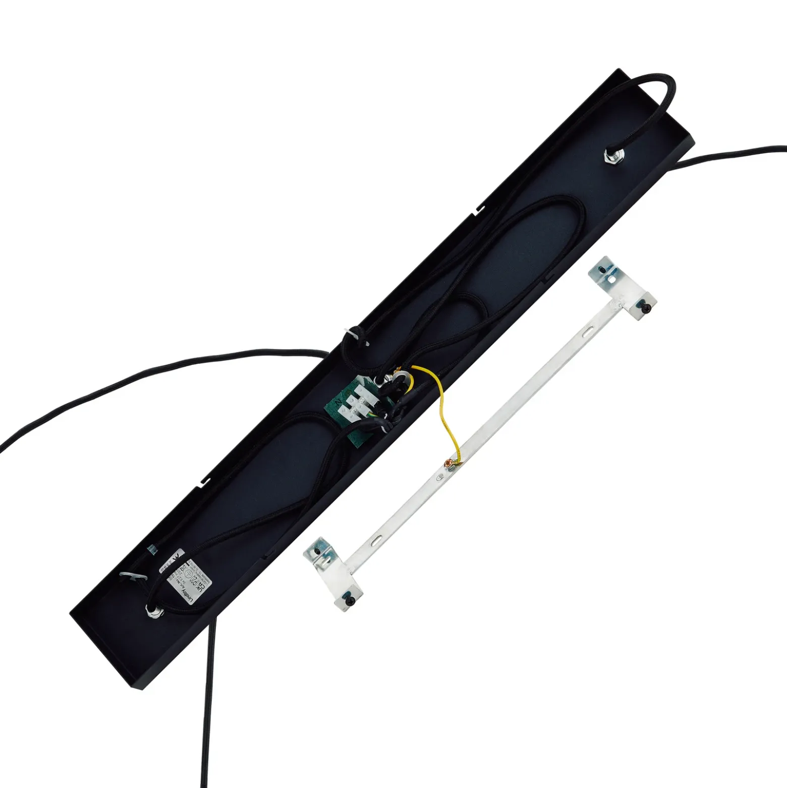 Lámpara colgante Lindby Venora, alargada, 3 luces, 15 cm, bambú