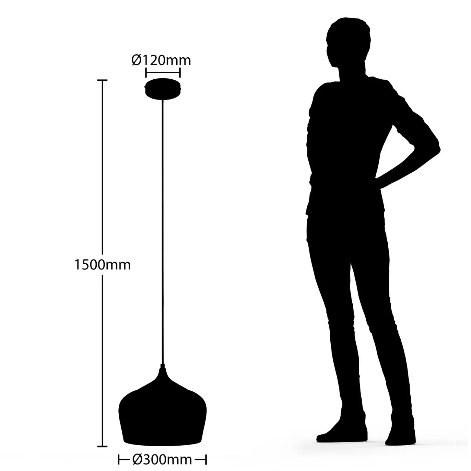 Lámpara colgante Lindby Vilsera, blanca, metal/madera, 26 cm, E27