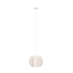 Lámpara colgante Lindby Winslow, blanco crema, Ø 35 cm, E27
