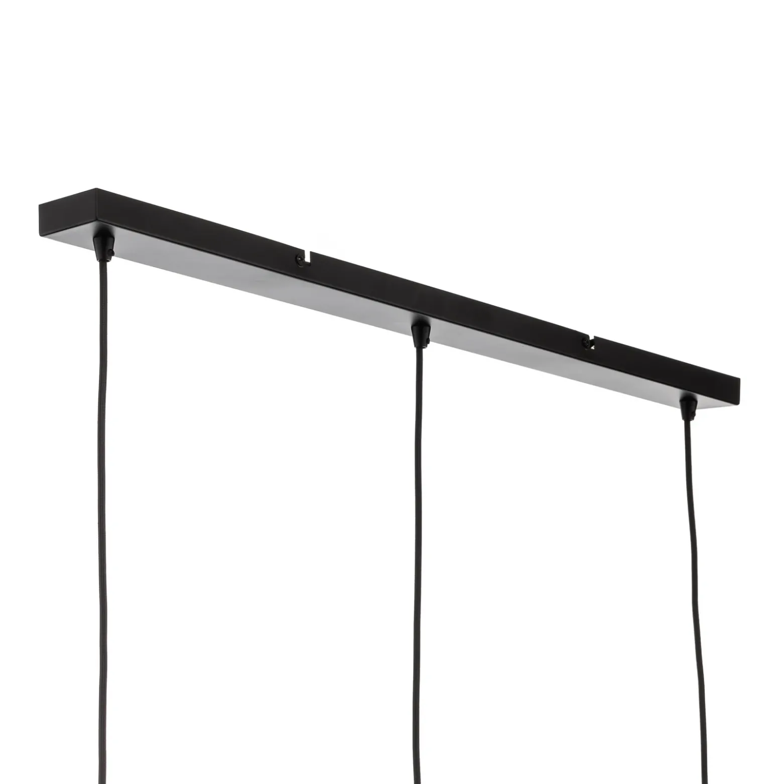 Lámpara colgante Lindby Yaelle, 92 cm de largo, 3 luces, ratán, E27
