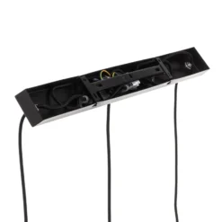 Lámpara colgante Lindby Yaelle, 92 cm de largo, 3 luces, ratán, E27