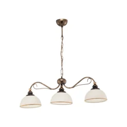 Lámpara colgante lineal Casale, 3 luces, longitud 74 cm