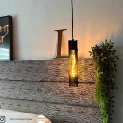 Lámpara colgante Lionel con pantalla de puntal metálico