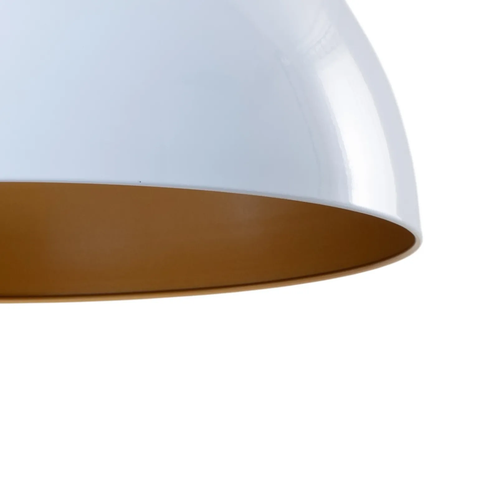 Lámpara colgante Lipeo, blanco/dorado, Ø 50 cm, metal, E27