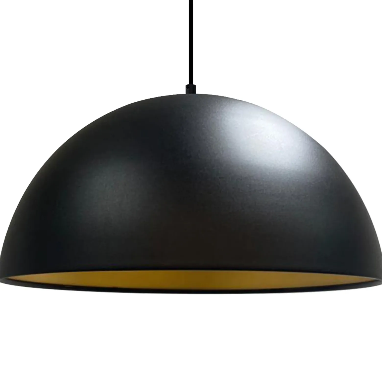 Lámpara colgante Lipeo, negro/oro, Ø 40 cm, metal, E27