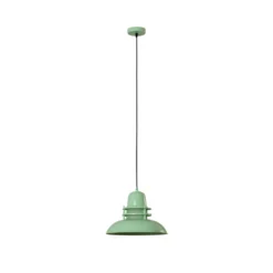Lámpara colgante Lorenz, verde menta, Ø 34 cm, metal, E27
