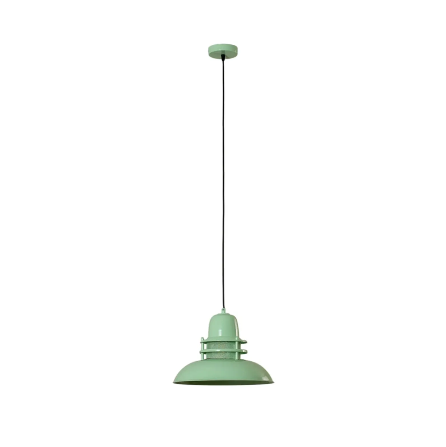 Lámpara colgante Lorenz, verde menta, Ø 34 cm, metal, E27