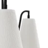 Lámpara colgante Lou 5 de Globen Lighting, en blanco bouclé y tela negra