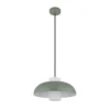 Lámpara colgante Lowe, verde mate, Ø 38 cm, metal