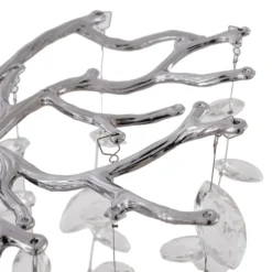 Lámpara colgante Lucande Bellora, 101 cm, acero inoxidable, cristal