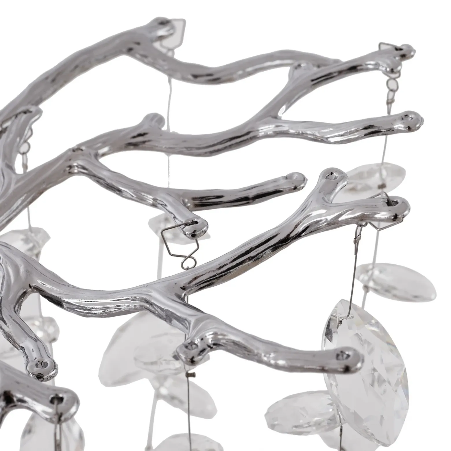 Lámpara colgante Lucande Bellora, 101 cm, acero inoxidable, cristal