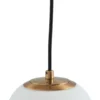 Lámpara colgante Lucande Bidolo, color latón, cristal, 15 cm, IP44