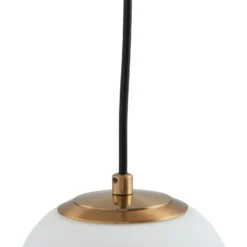 Lámpara colgante Lucande Bidolo, color latón, cristal, 15 cm, IP44