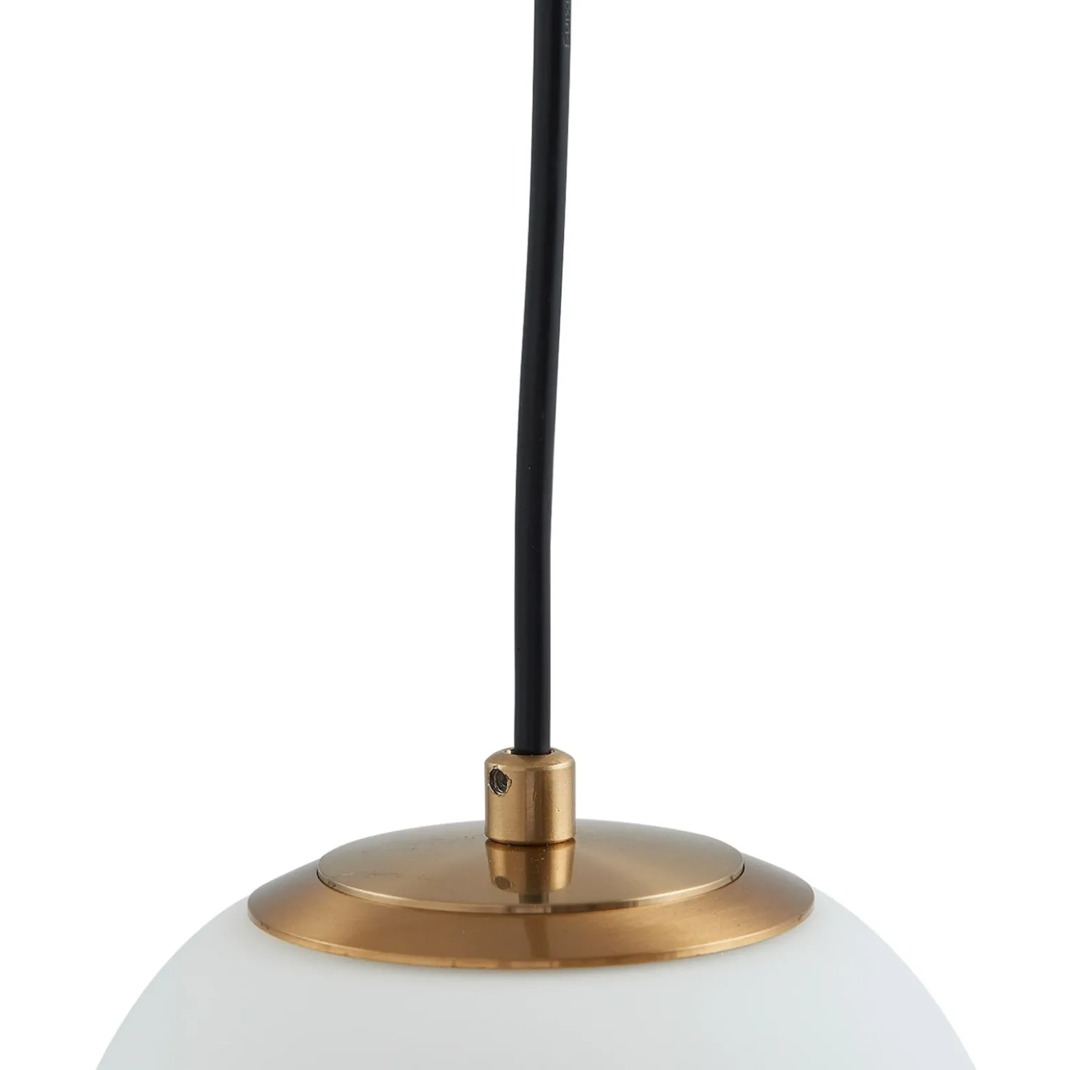 Lámpara colgante Lucande Bidolo, color latón, cristal, 15 cm, IP44