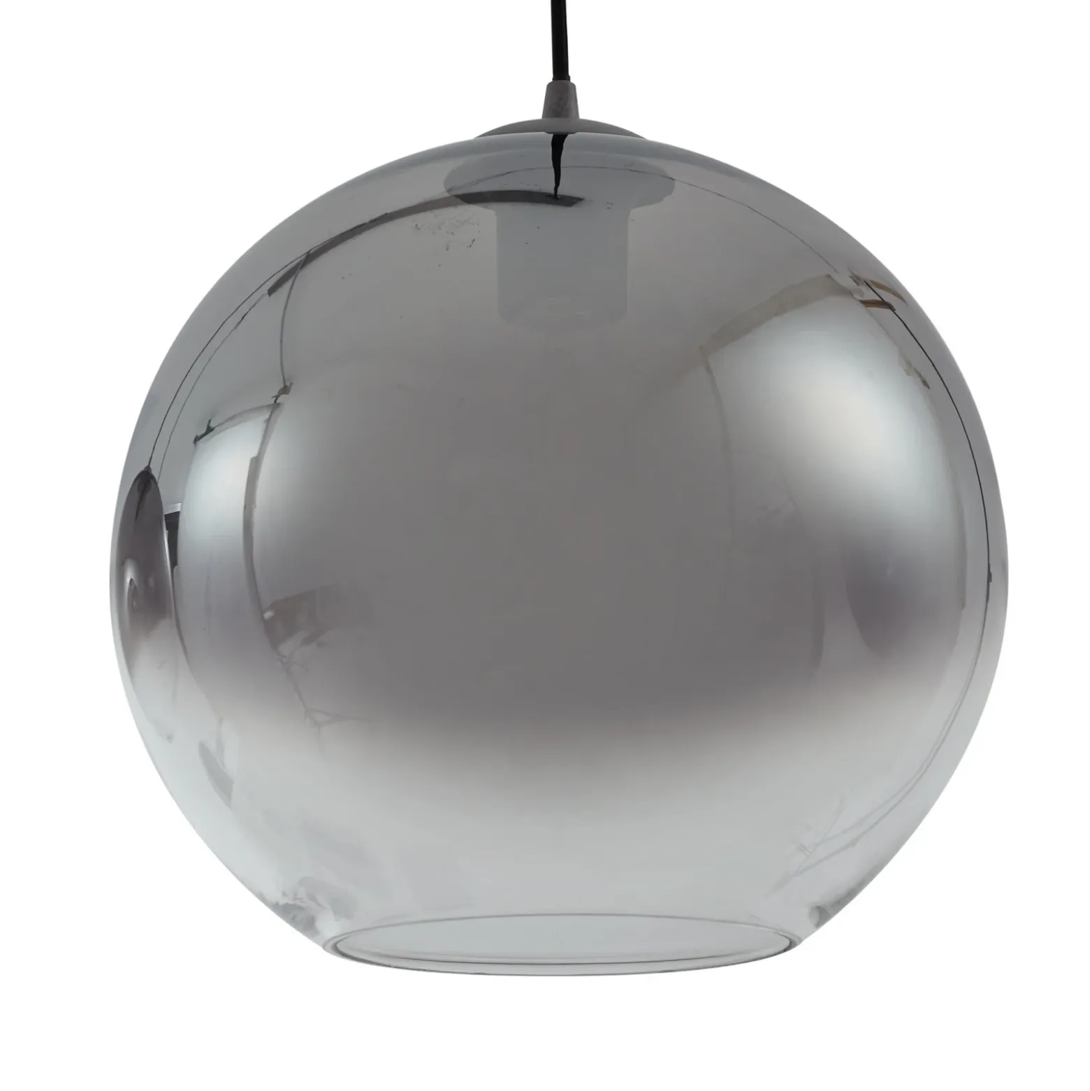 Lámpara colgante Lucande Brillar, gris humo, cristal, 3 luces, 128 cm