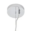 Lámpara colgante Lucande Christo, Ø 42 cm, cromado/blanco, cristal