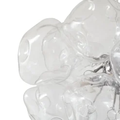 Lámpara colgante Lucande Diborah, transparente, Ø 43 cm, cristal, G9