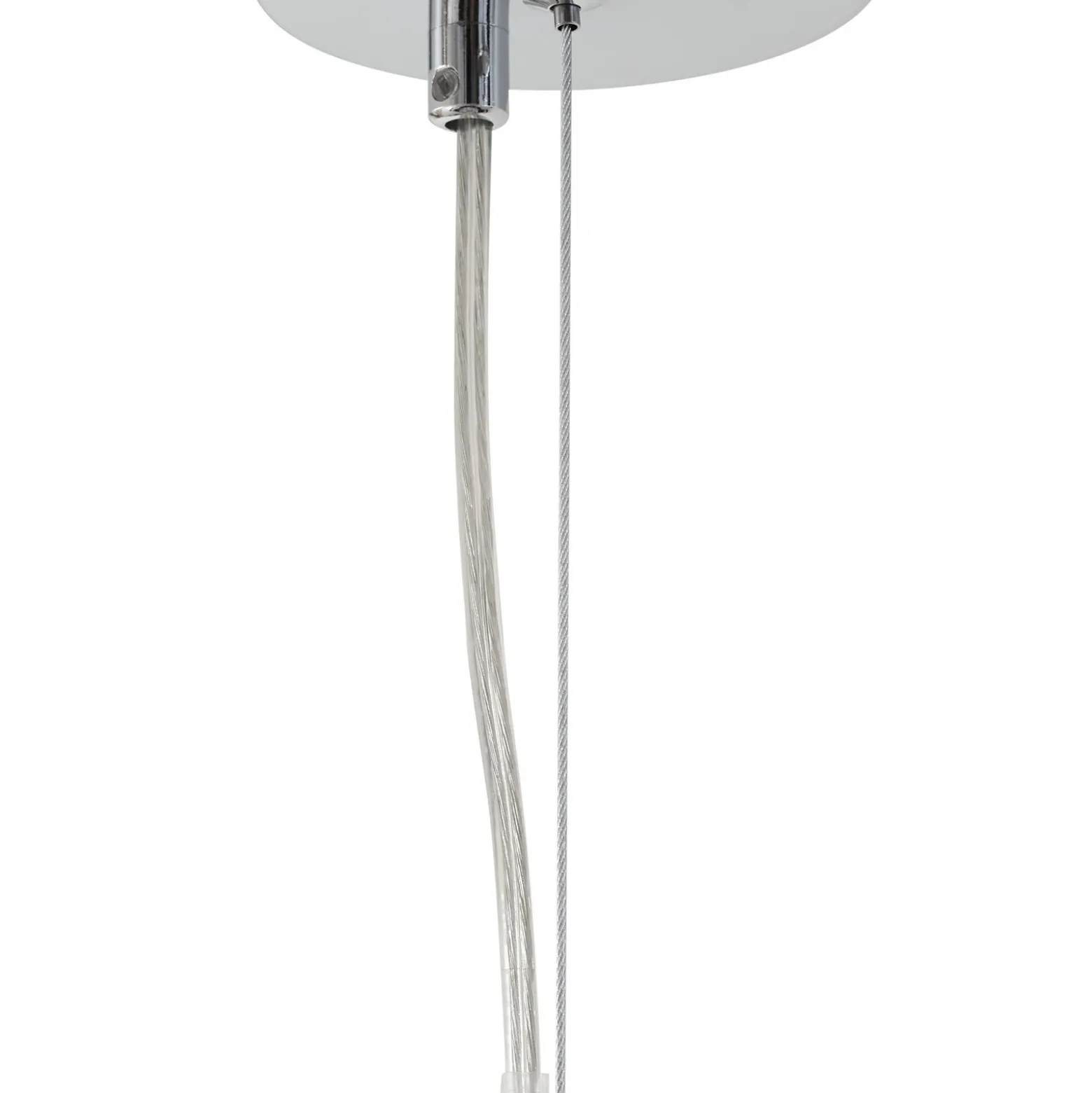 Lámpara colgante Lucande Diborah, transparente, Ø 43 cm, cristal, G9