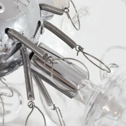 Lámpara colgante Lucande Diborah, transparente, Ø 43 cm, cristal, G9