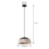 Lámpara colgante Lucande Leivar, Ø 35 cm, madera/negro, E27