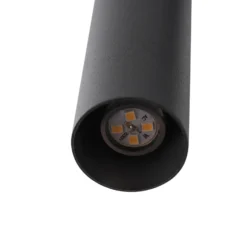 Lámpara colgante Lucande Lumavia, 12 luces, cristal, negro/transparente, G9