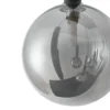 Lámpara colgante Lucande Lumavia, 12 luces, cristal, negro/transparente, G9