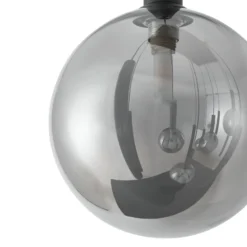 Lámpara colgante Lucande Lumavia, 12 luces, cristal, negro/transparente, G9