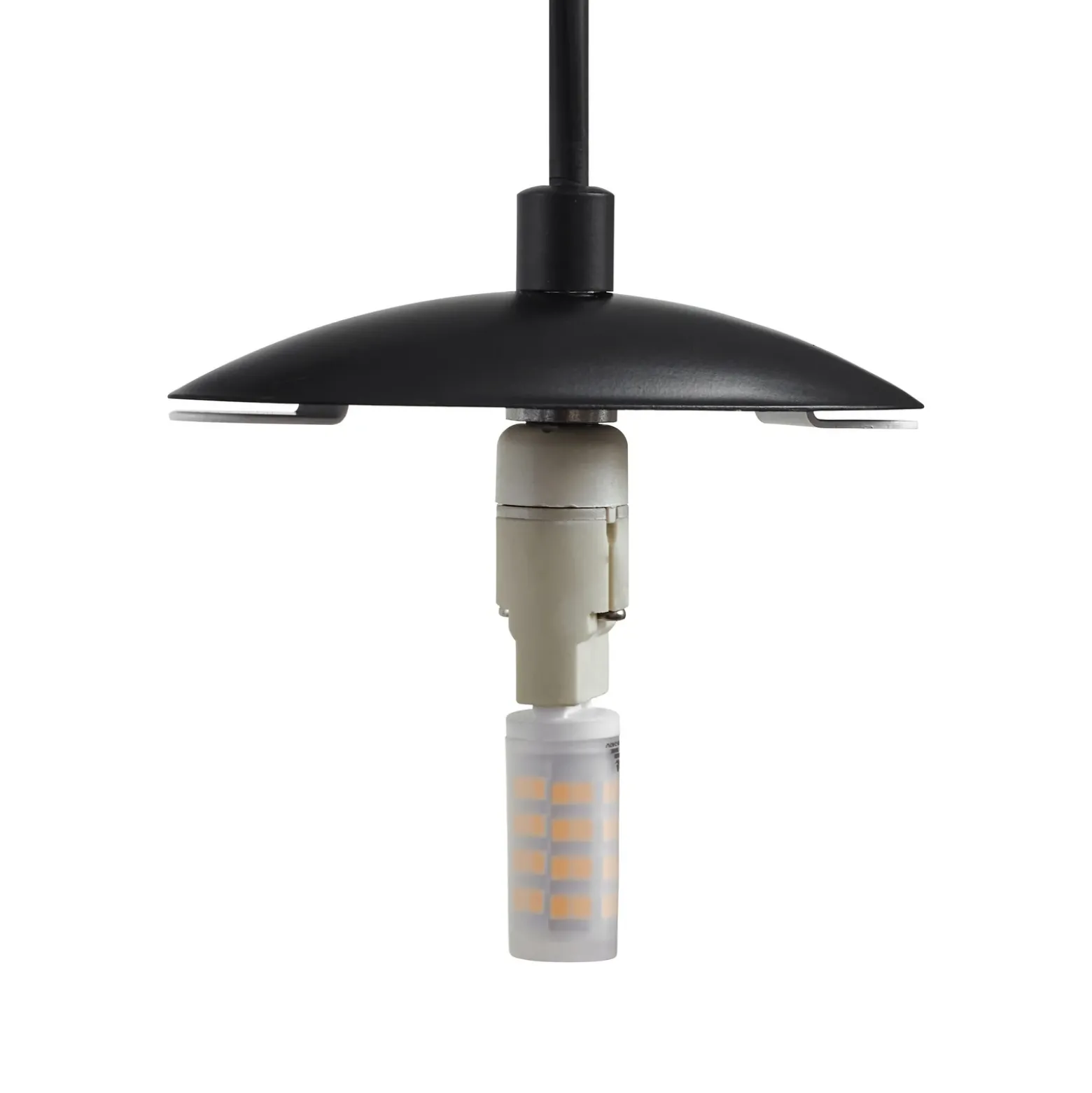 Lámpara colgante Lucande Lunelle, negra, cristal, 4 luces, Ø 40 cm