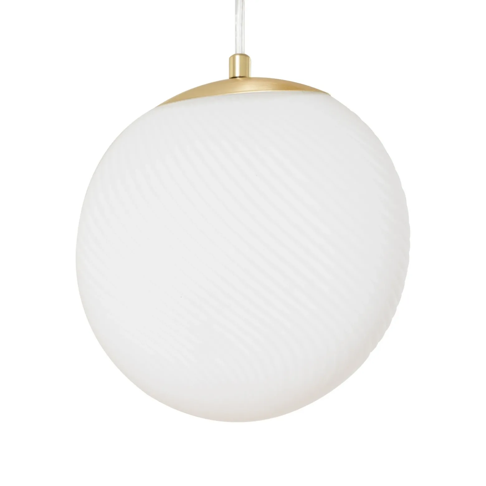 Lámpara colgante Lucande Lunelle, latón, cristal, 4 luces, Ø 40 cm