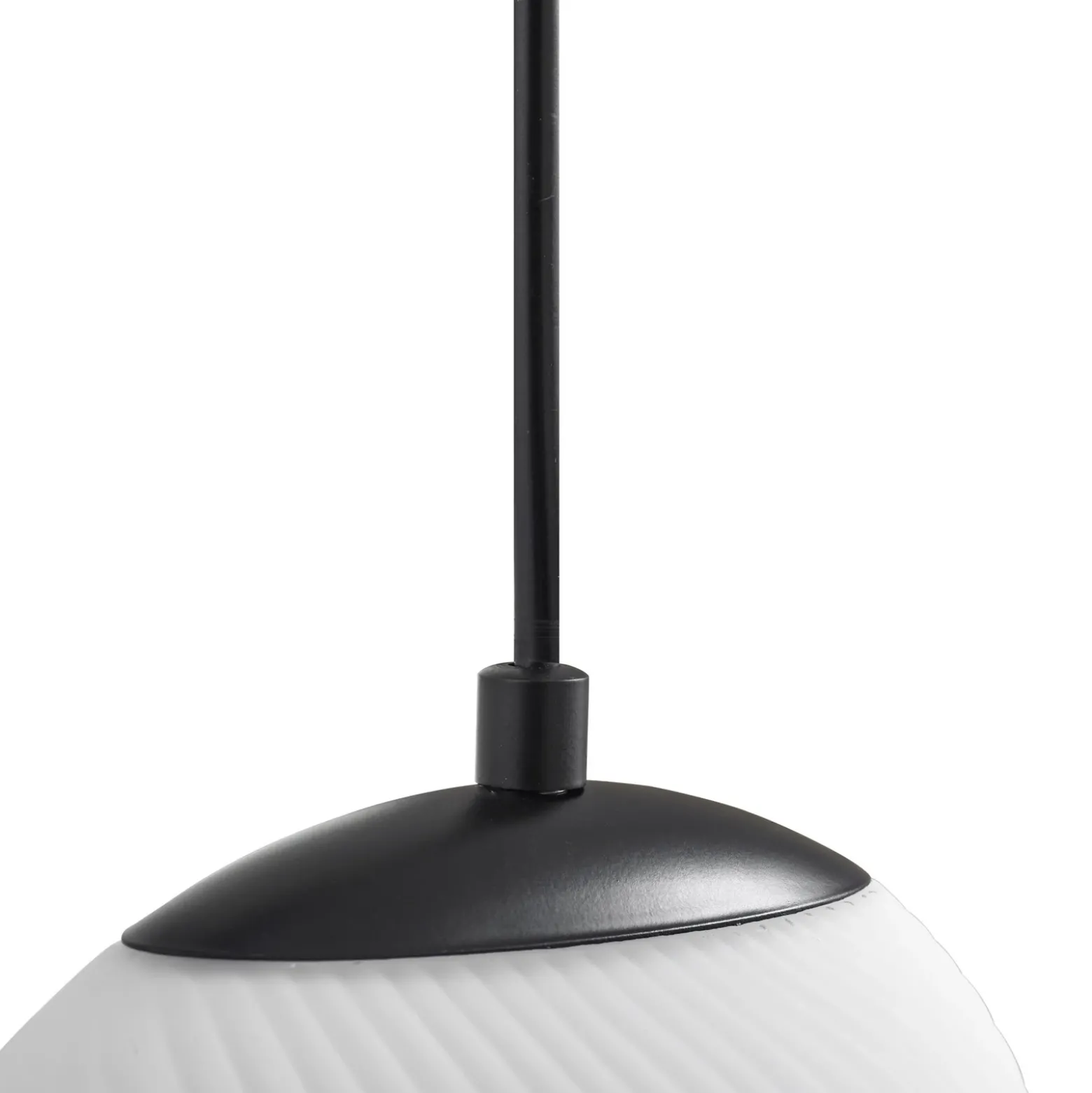 Lámpara colgante Lucande Lunelle, negra, cristal, 4 luces, Ø 40 cm