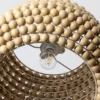Lámpara colgante Lucande Melori, madera, color natural, Ø 51 cm, E27