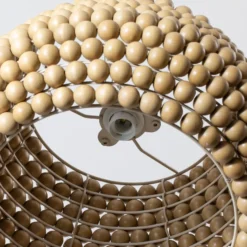 Lámpara colgante Lucande Melori, madera, color natural, Ø 51 cm, E27