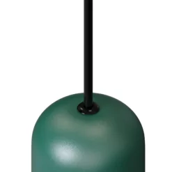 Lámpara colgante Lucande Narion, negra/de colores, 6 luces