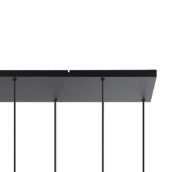Lámpara colgante Lucande Narion, negra/de colores, 7 luces.