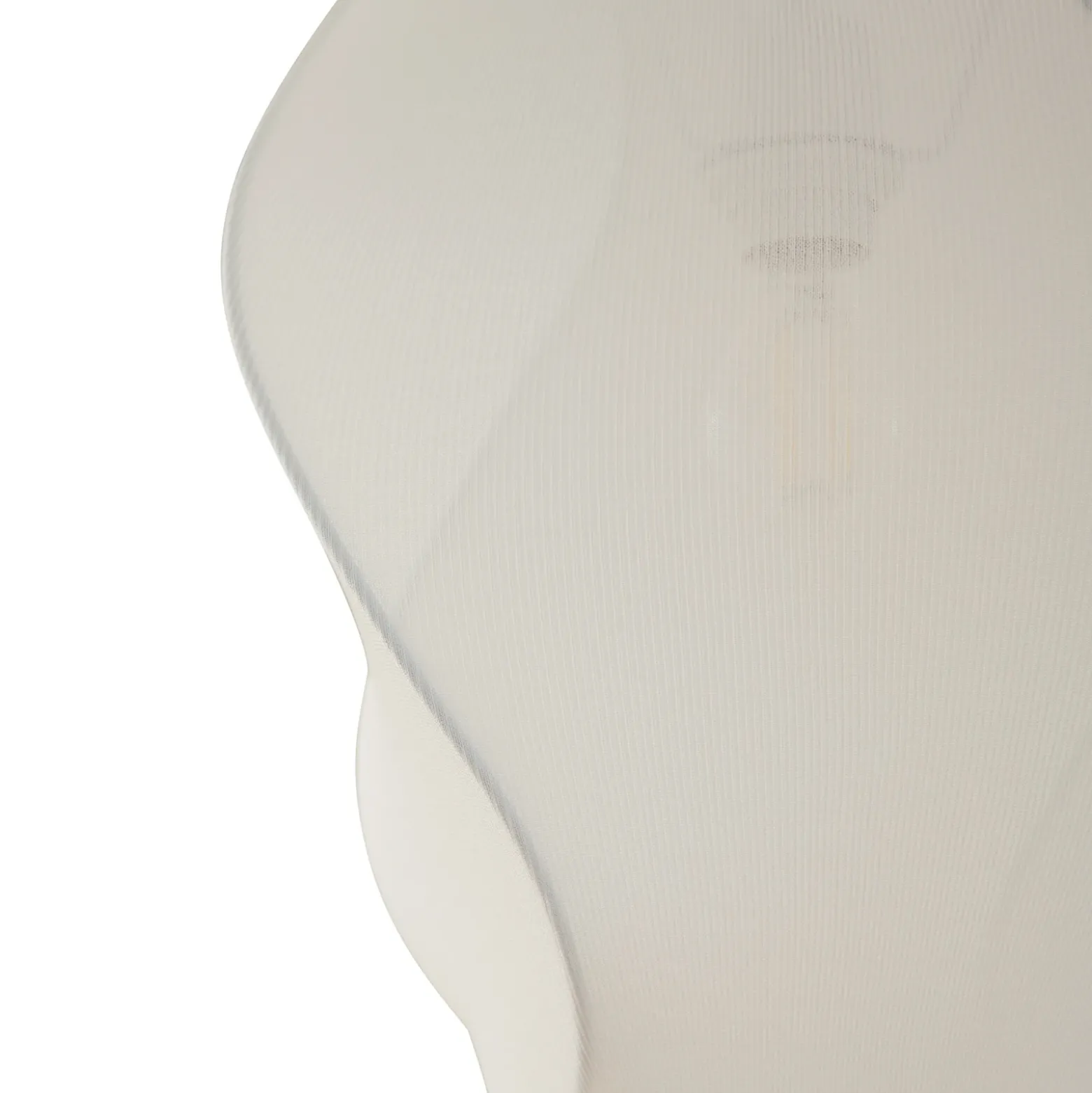 Lámpara colgante Lucande Tovina, textil, blanca, Ø35 cm