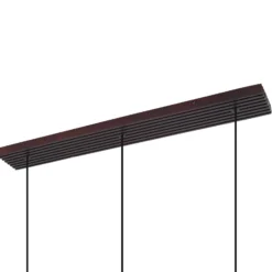 Lámpara colgante Lucande Veloura, 3 luces, 84 cm, cristal, madera
