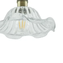 Lámpara colgante Ludowika de Lindby, transparente, cristal, Ø25 cm, E27