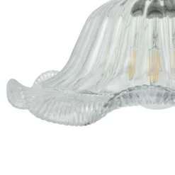 Lámpara colgante Ludowika de Lindby, transparente, cristal, Ø25 cm, E27