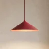 Lámpara colgante Lume L, color burdeos, metal, Ø 40 cm, GX53