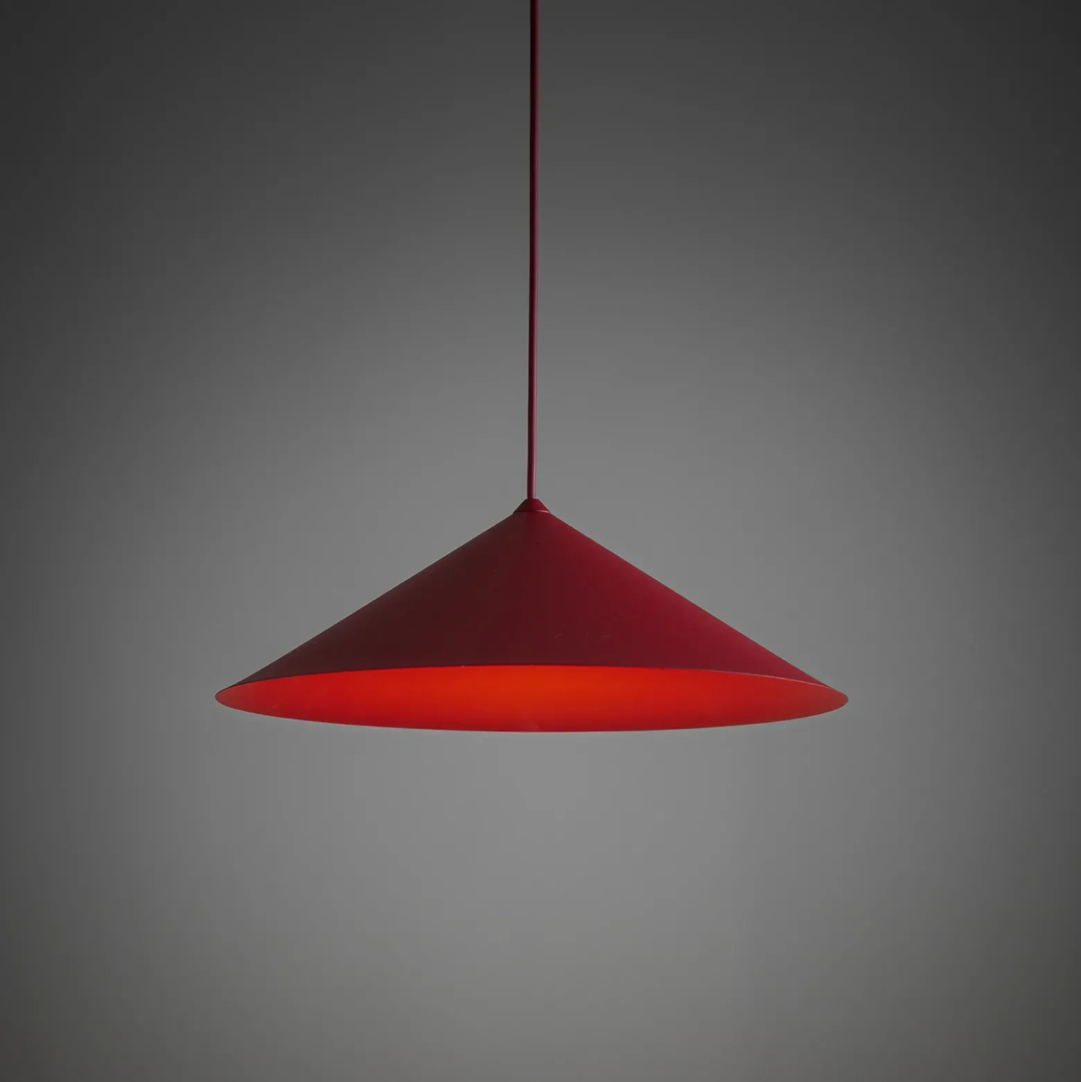 Lámpara colgante Lume L, color burdeos, metal, Ø 40 cm, GX53