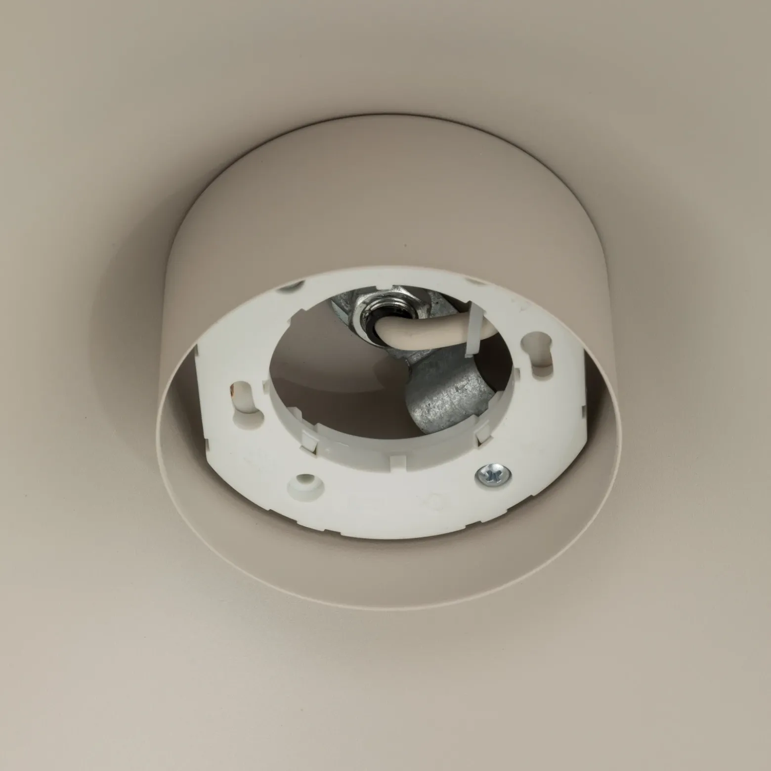 Lámpara colgante Lume L, color gris-beige, metal, Ø 40 cm, GX53
