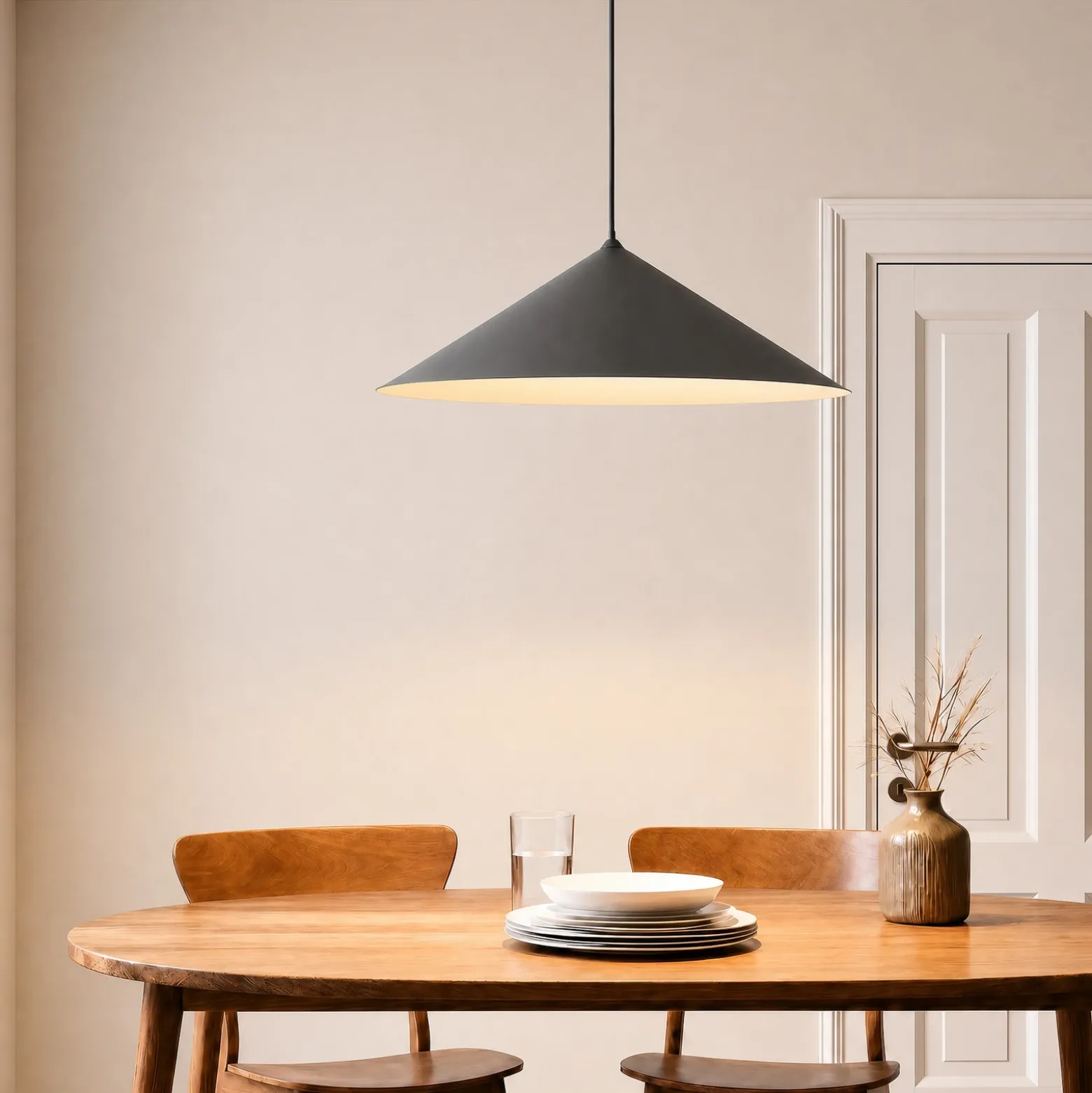 Lámpara colgante Lume XL, marrón, metal, Ø 49 cm, GX53