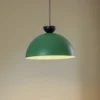 Lámpara colgante Lunaro, verde, Ø 40 cm, metal